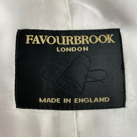FAVOURBROOK Size 38 Black White Plaid Wool Classic V-Neck Vest