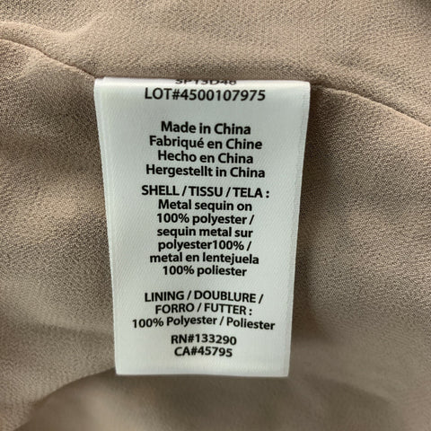 RACHEL ZOE Size 2 Gold Polyester Sequined Shift Dress