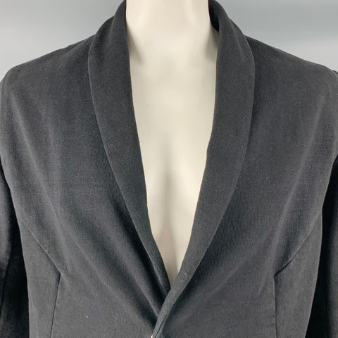 ANDREA YA'AQOV Chaqueta con cuello chal de algodón negra talla L