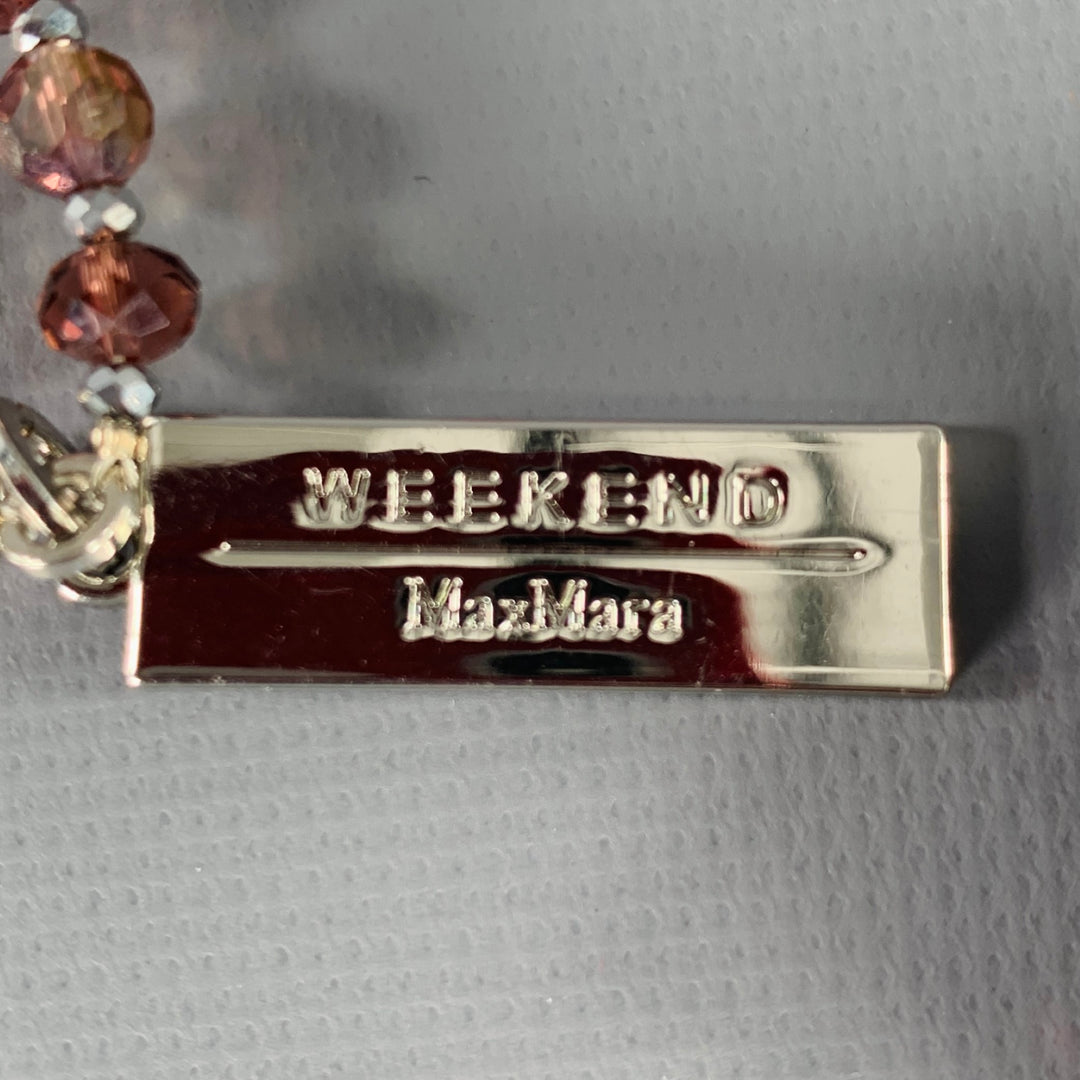 MAX MARA Pink Purple Beaded Glass Insect Necklace