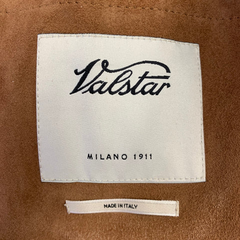 VALSTAR Size 40 Field Camel Lambskin Suede Drawstring Jacket