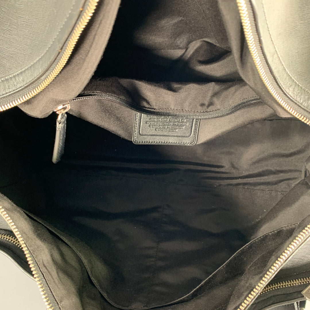 COACH Black Saffiano Leather Duffle Bag