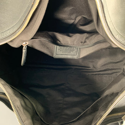 Sac Duffle COACH en cuir Saffiano noir