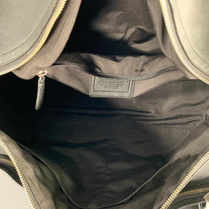COACH Black Saffiano Leather Duffle Bag