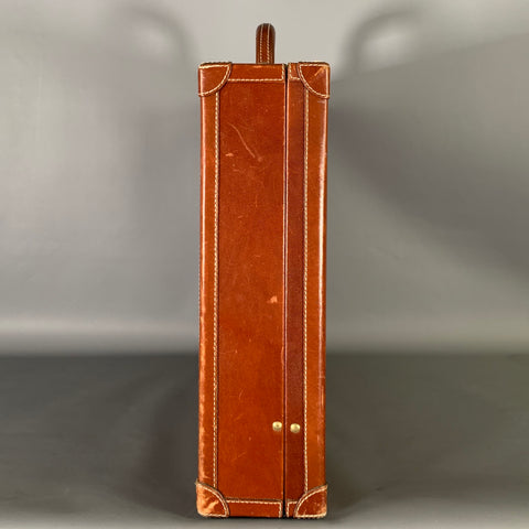 BALLY Tan Brown Crackled Leather Briefcase Bags & Leather Goods
