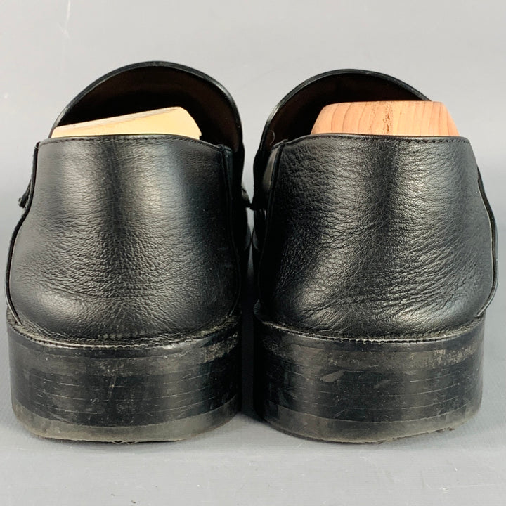 1017 ALYX 9SM Size 8 Black Silver Leather Slip On Loafers