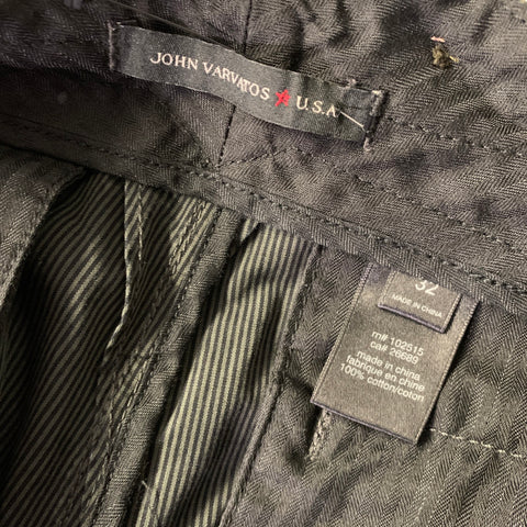 JOHN VARVATOS Size 32 Green Olive Corduroy Cotton Suspenders Casual Pants