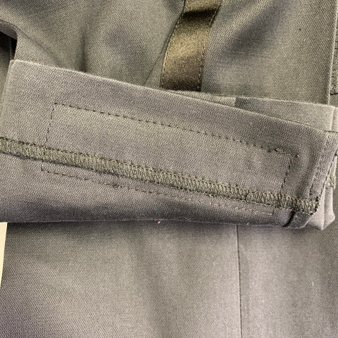 DOLCE & GABBANA Size 30 Navy Black Wool Blend Tapered Tuxedo Dress Pants