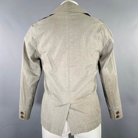Veste croisée SPIEWAK taille S en toile enduite vert sauge