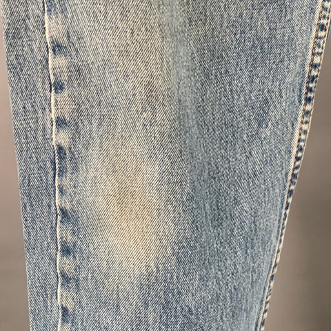 LEVI STRAUSS Size 32 Blue Distressed Cotton Straight Five Pockets Jeans