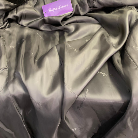 RALPH LAUREN COLLECTION AH19 Taille 44 Robe-manteau en velours noir et jaune