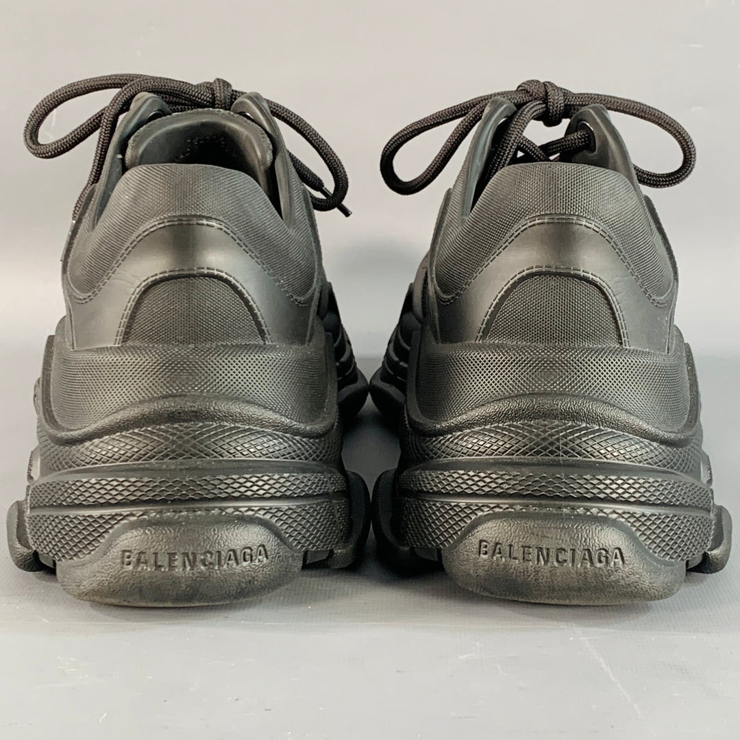 BALENCIAGA Size 11 Triple S Mold Black EVA Chunky Sneakers