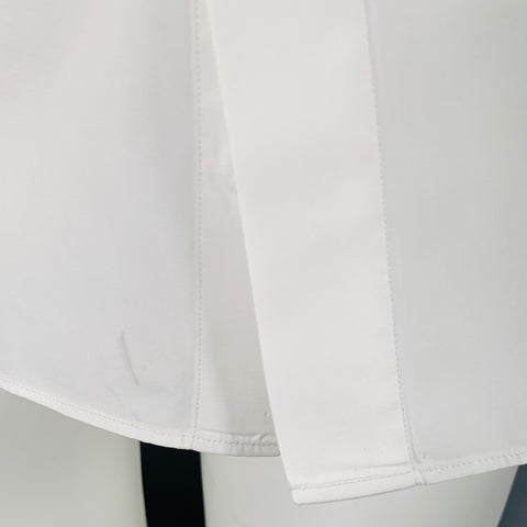 VALENTINO Size M White Cotton Hidden Buttons Long Sleeve Shirt