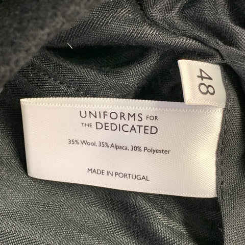 UNIFORMS FOR THE DEDICATED Size 32 Black Twill Wool Blend Pleated Casual Pants