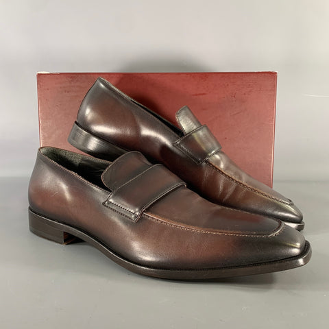 TO BOOT NY Size 12 Brown Chocolate Leather Dress Loafers