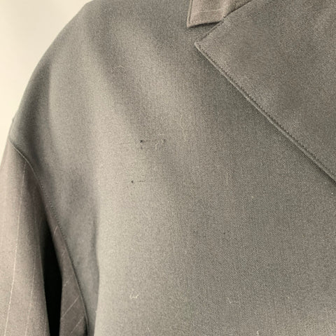 MY BEAUTIFUL LANDLET Size XS Black Stripe Wool Oversized Sport Coat