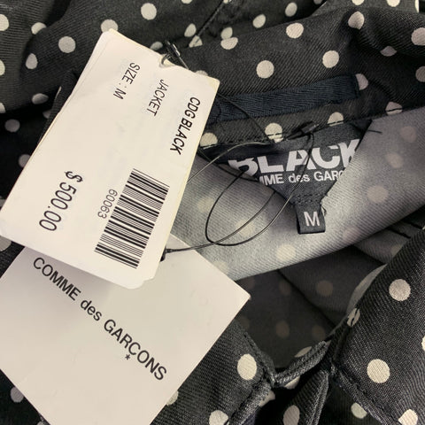 COMME des GARCONS Size M Black White Polyester Polka Dot Jacket
