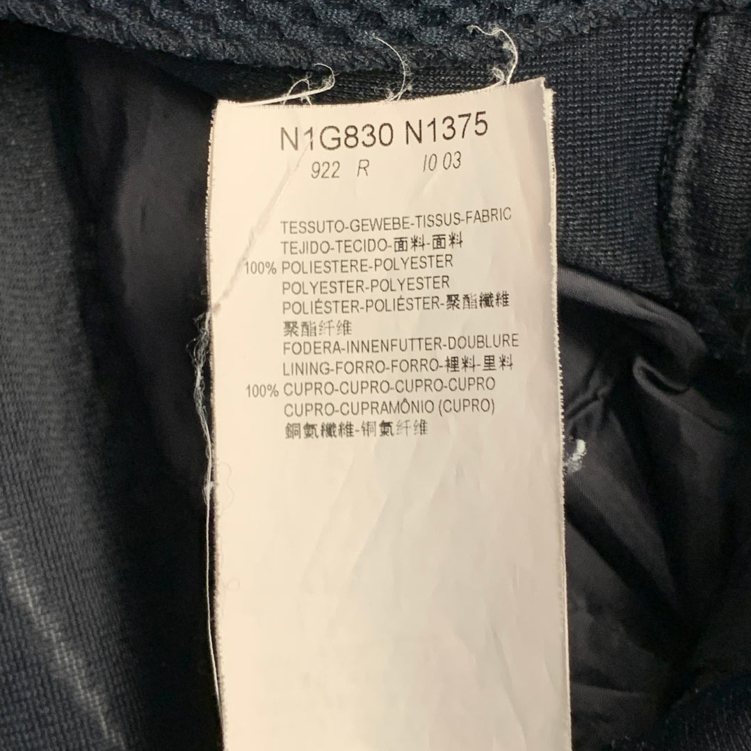 EMPORIO ARMANI Size 34 Regular Navy Textured Polyester Sport Coat