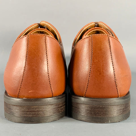 FRYE Size 8.5 Tan Leather Cap Toe Oxford Lace-Up Shoes