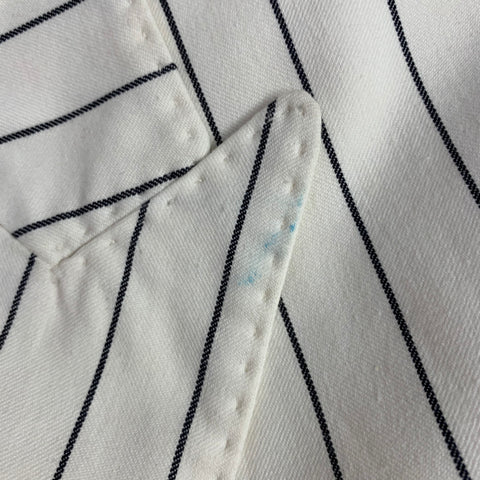 DOLCE & GABBANA Size 38 White Black Stripe Cotton Silk Sport Coat