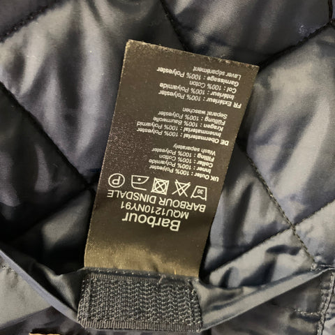 BARBOUR Size S Navy Quilted Polyester Jacket