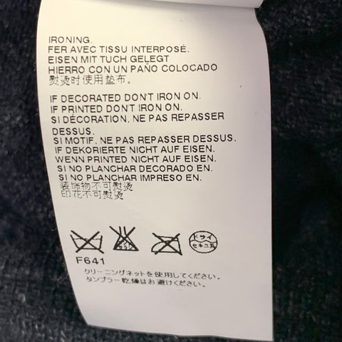 MAISON MARTIN MARGIELA Size L Navy Grey Heather Wool Flax Sweater