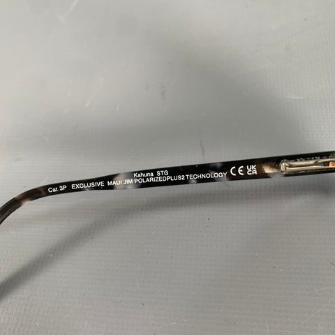 MAUI JIM Black Grey Tortoise Acetate Metal Sunglasses