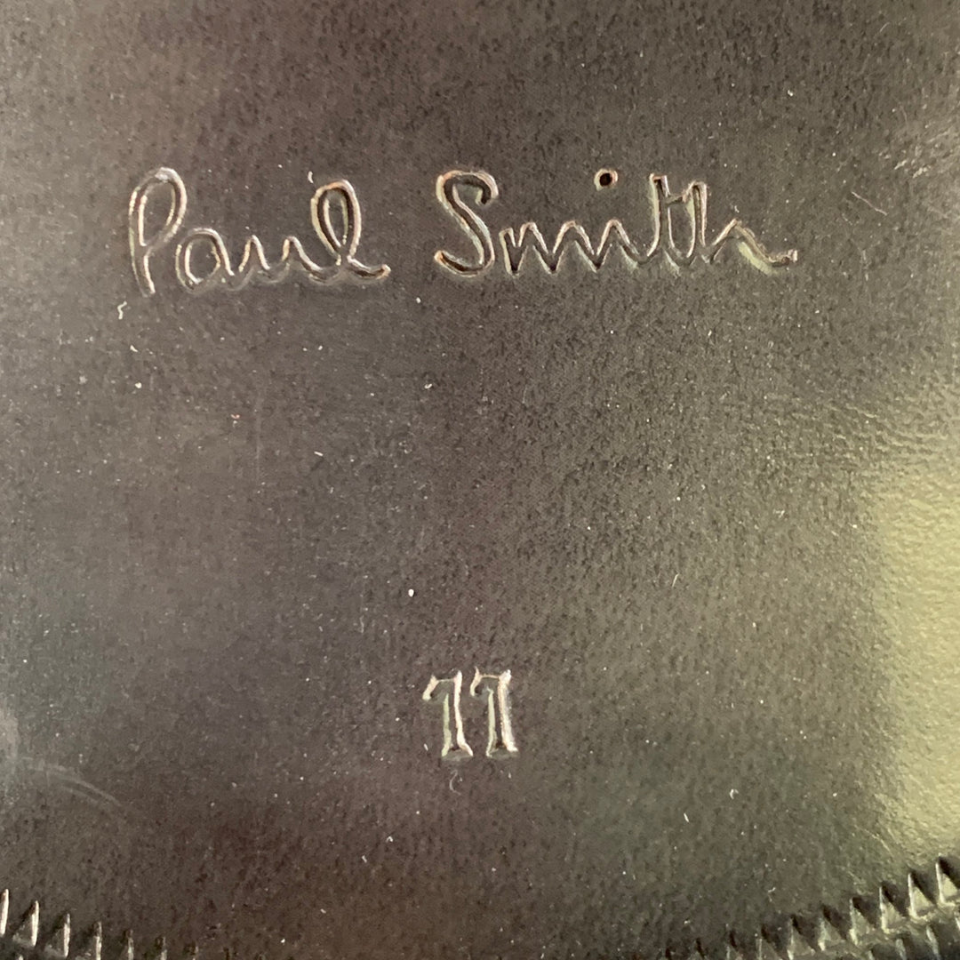 PS by PAUL SMITH Size 12 Robin Black Leather Cap Toe Lace-Up Shoes
