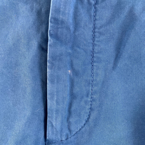 LANVIN Size 32 Blue Solid Cotton Tapered Casual Pants