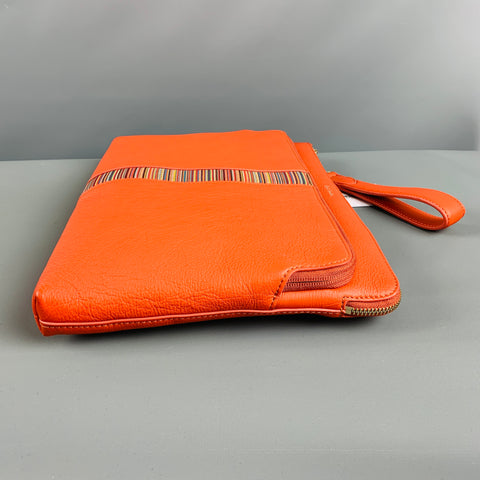 PAUL SMITH Orange Solid Leather Document Holder Bags