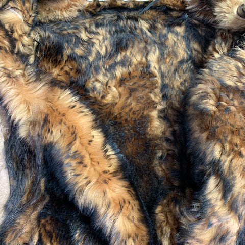 DOLCE & GABBANA Size 40 Brown Distressed Deerskin Leather Shearling Zip Up Jacket