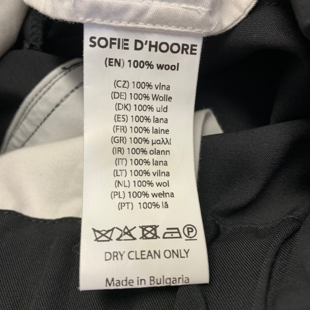 SOFIE D'HOORE Size M Black Wool Twill Elastic Waistband Casual Pants