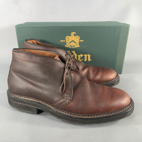 ALDEN Size 7 Brown 1272S Leather Chukka Boots