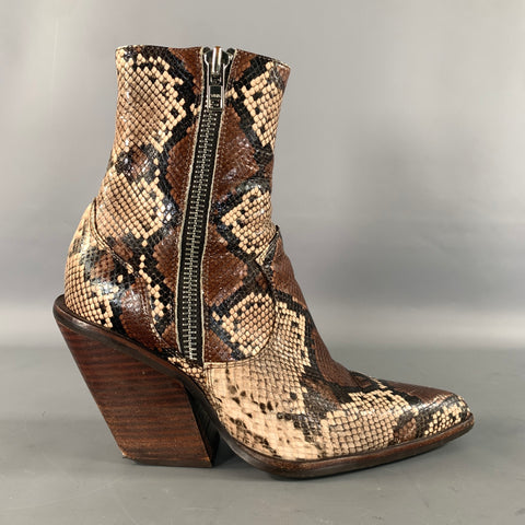 SYRO Size 9 Brown Tan Snake Polyurethane Chelsea Boots