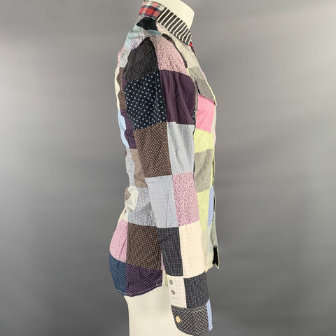 PAUL SMITH JEANS Size M Black Multi-Color Patchwork Cotton Long Sleeve Shirt