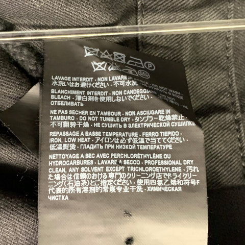 SAINT LAURENT Size 40 Black Studded Cotton Coat