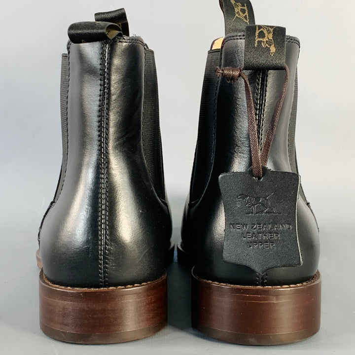 RODD & GUNN Size 10 Farmlands Black Leather Ankle Chelsea Boots