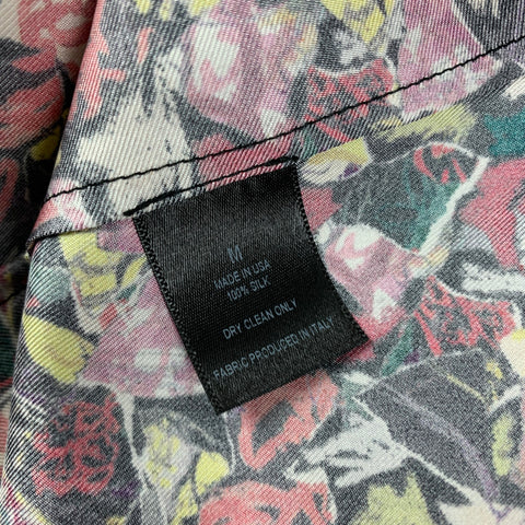 JONATHAN COHEN Size M Multi-Color Silk Short Sleeve Dress