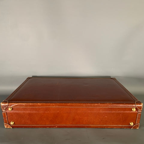 BALLY Tan Brown Crackled Leather Briefcase Bags & Leather Goods