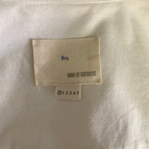 BOY Size 0 White Cotton Pointed Collar Shirt