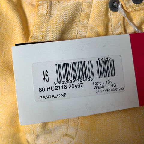 VERSUS by GIANNI VERSACE Vintage Size 32 Yellow Cotton Blend Pants