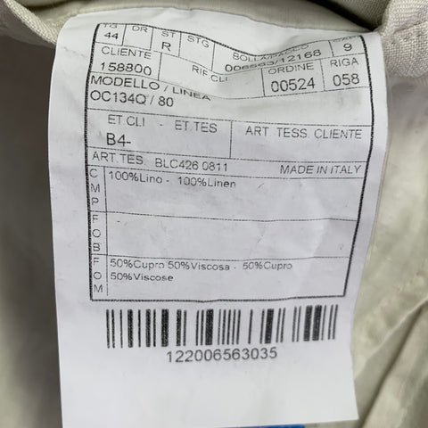 BOGLIOLI Size 34 Sage Green Linen Single Breasted Jacket