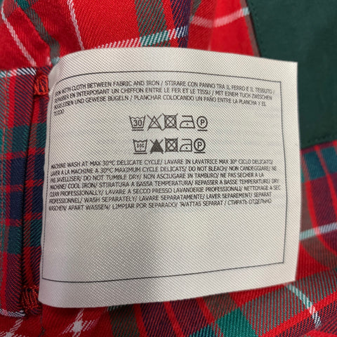 BARACUTA Size 42 Green Cotton Blend Bomber Jacket