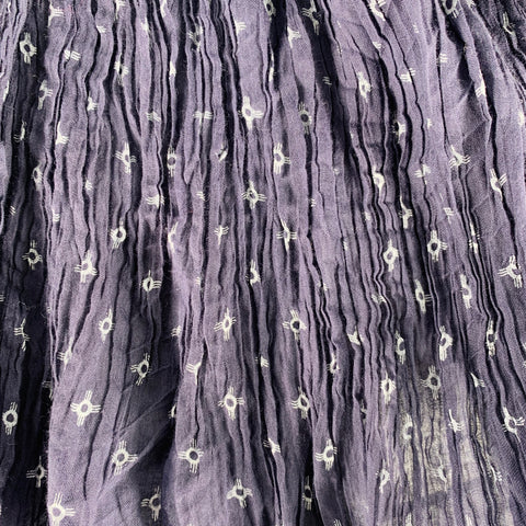 Foulard abstrait froissé vintage bleu marine et blanc