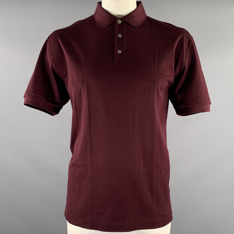 RALPH LAUREN Size L Burgundy Cotton Polo Polo