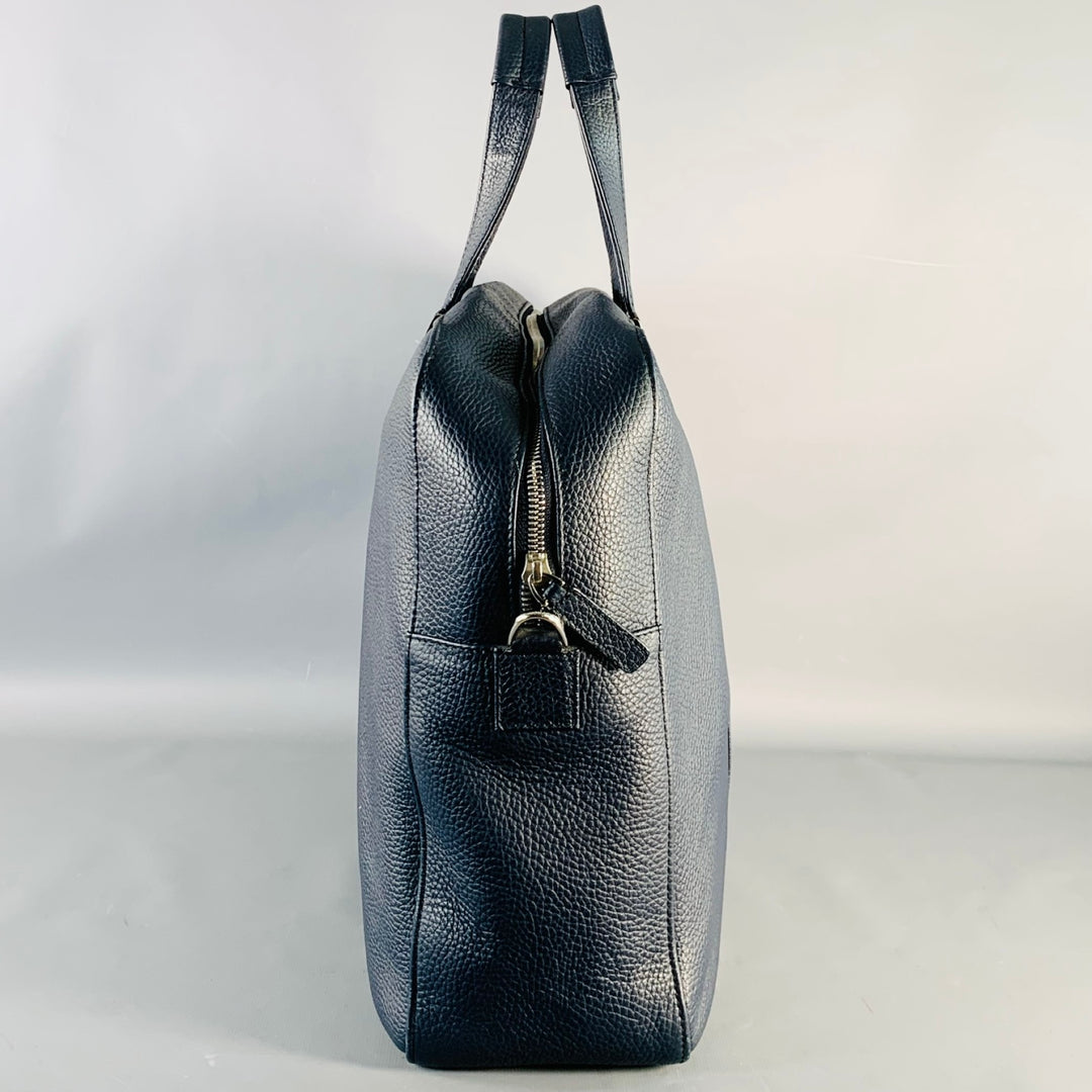 MONT BLANC Navy Pebble Grain Leather Briefcase