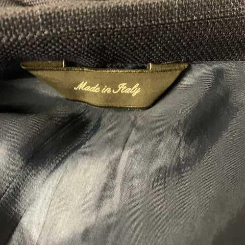PAUL SMITH Chest Size 40 Navy Window Pane Wool Notch Lapel Sport Coat