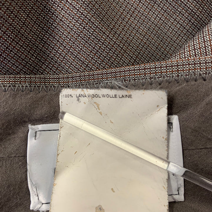 MAISON MARGIELA Size 36 Grey Orange Heather Wool Button Fly Dress Pants