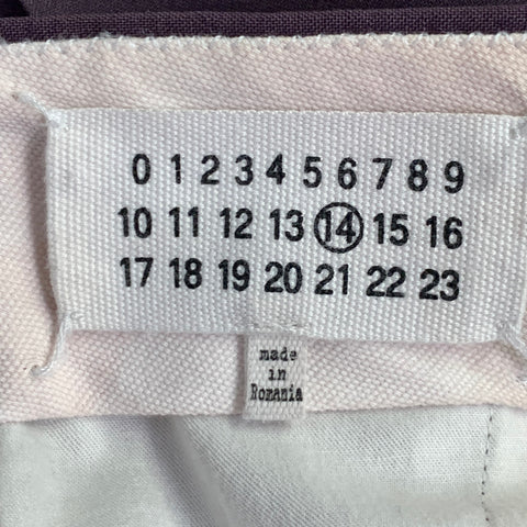 MAISON MARGIELA Size 30 Purple Plum Virgin Wool Flat Front Dress Pants