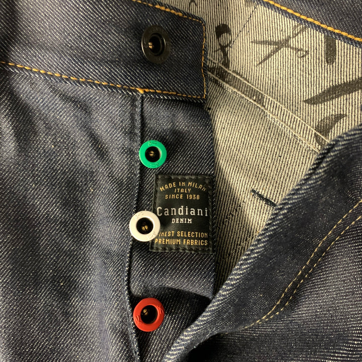 DENHAM Size 34 Blue Cotton Selvedge Casual Pants